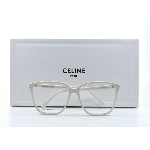 CELINE CL50029I WHITE DEMO LENS OVERSIZED AUTHENTIC EYEGLASSES FRAME - Picture 1 of 13